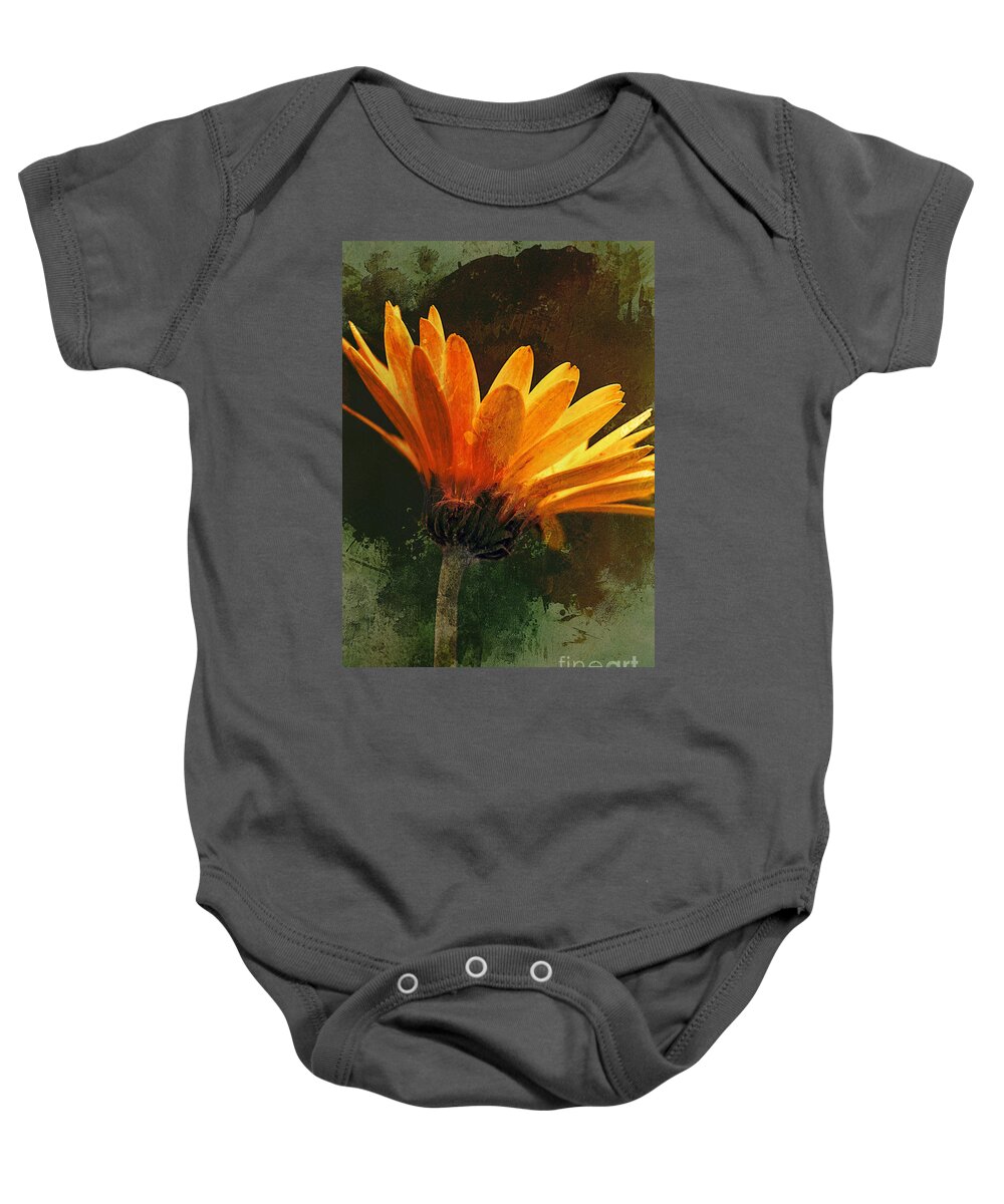 Daisy Baby Onesie featuring the photograph Age of Aquarius...Let the sunshine in by Rene Crystal
