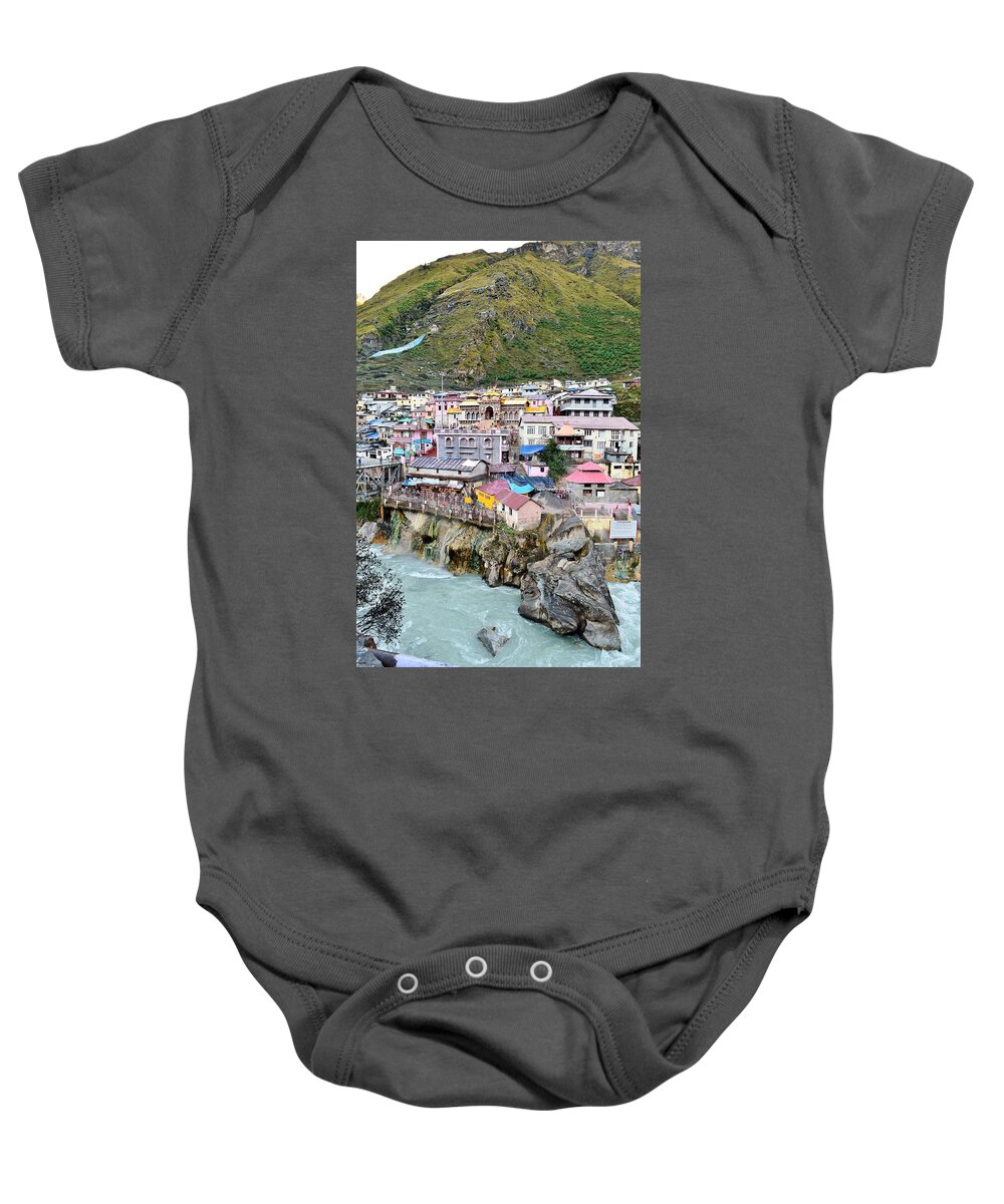  Baby Onesie featuring the photograph Alakananda River at Badrinath India by Kim Bemis