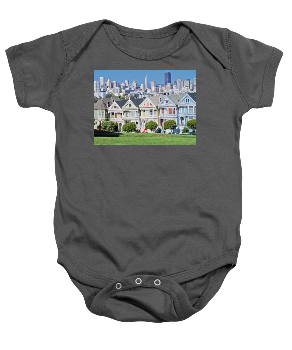 Pacific Heights Baby Onesie featuring the photograph Alamo Square by Matthew Bamberg