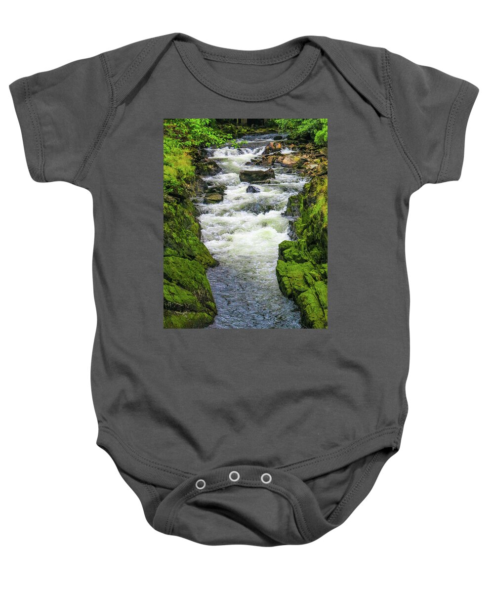 Seascape Baby Onesie featuring the photograph Alaskan Creek by Jason Brooks