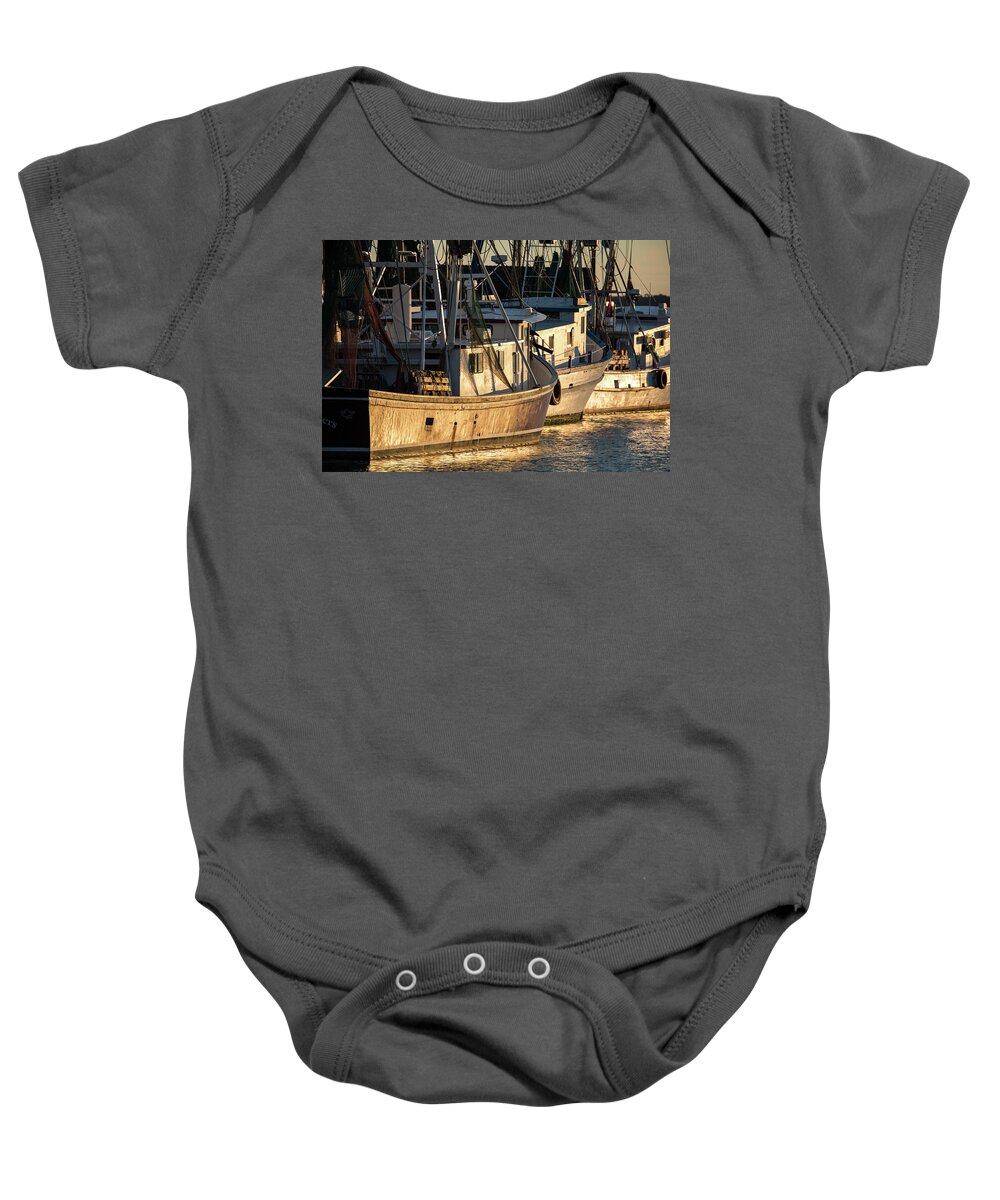 Mt. Pleasant Baby Onesie featuring the photograph All Lined Up by Donnie Whitaker
