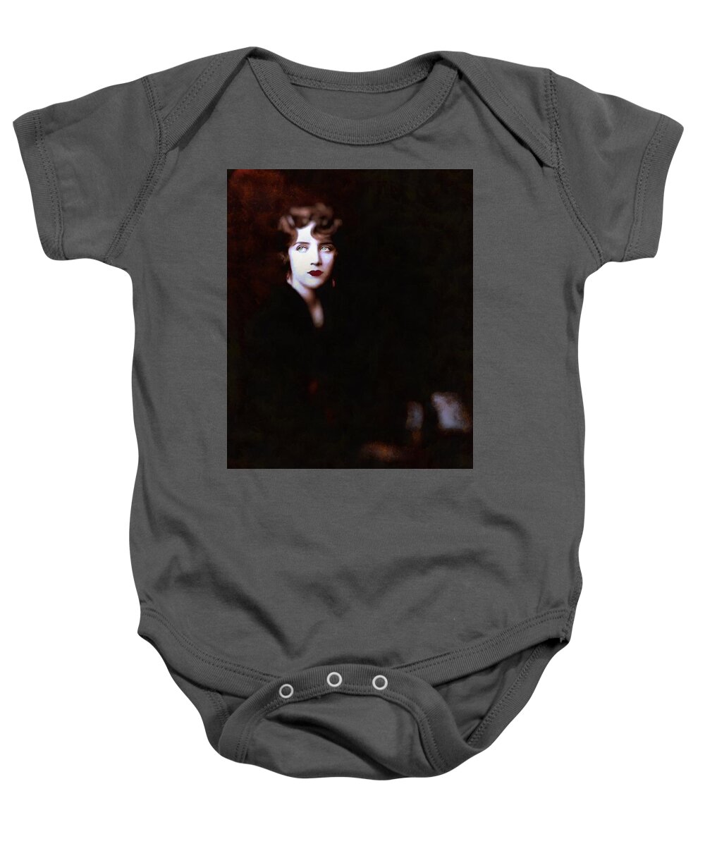 Alone Baby Onesie featuring the digital art Alone - Beautiful Woman by Caterina Christakos
