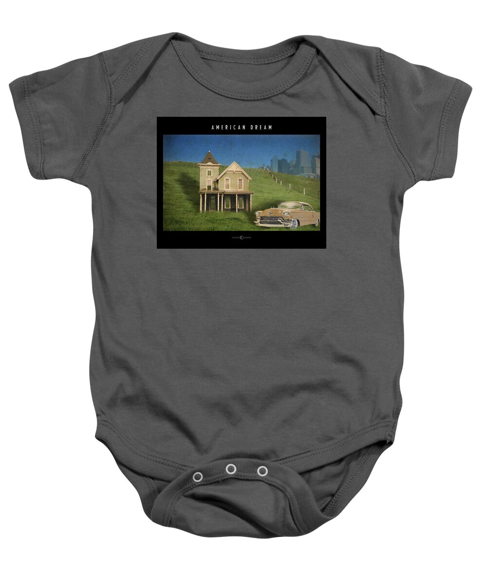 House Baby Onesie featuring the digital art American Dream by Tim Nyberg