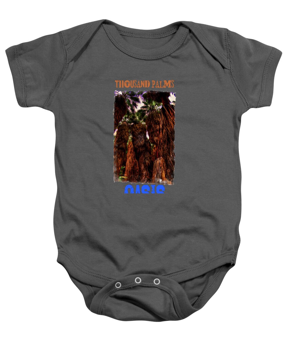 California Baby Onesie featuring the photograph Ancient Palms at Thousand Palms Preserve by Roger Passman