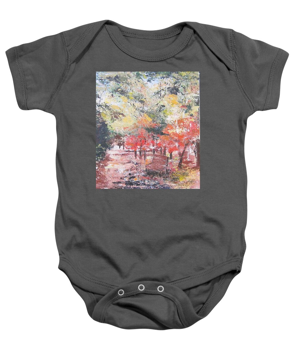Painting Baby Onesie featuring the painting And Then There Was Fall by Paula Pagliughi