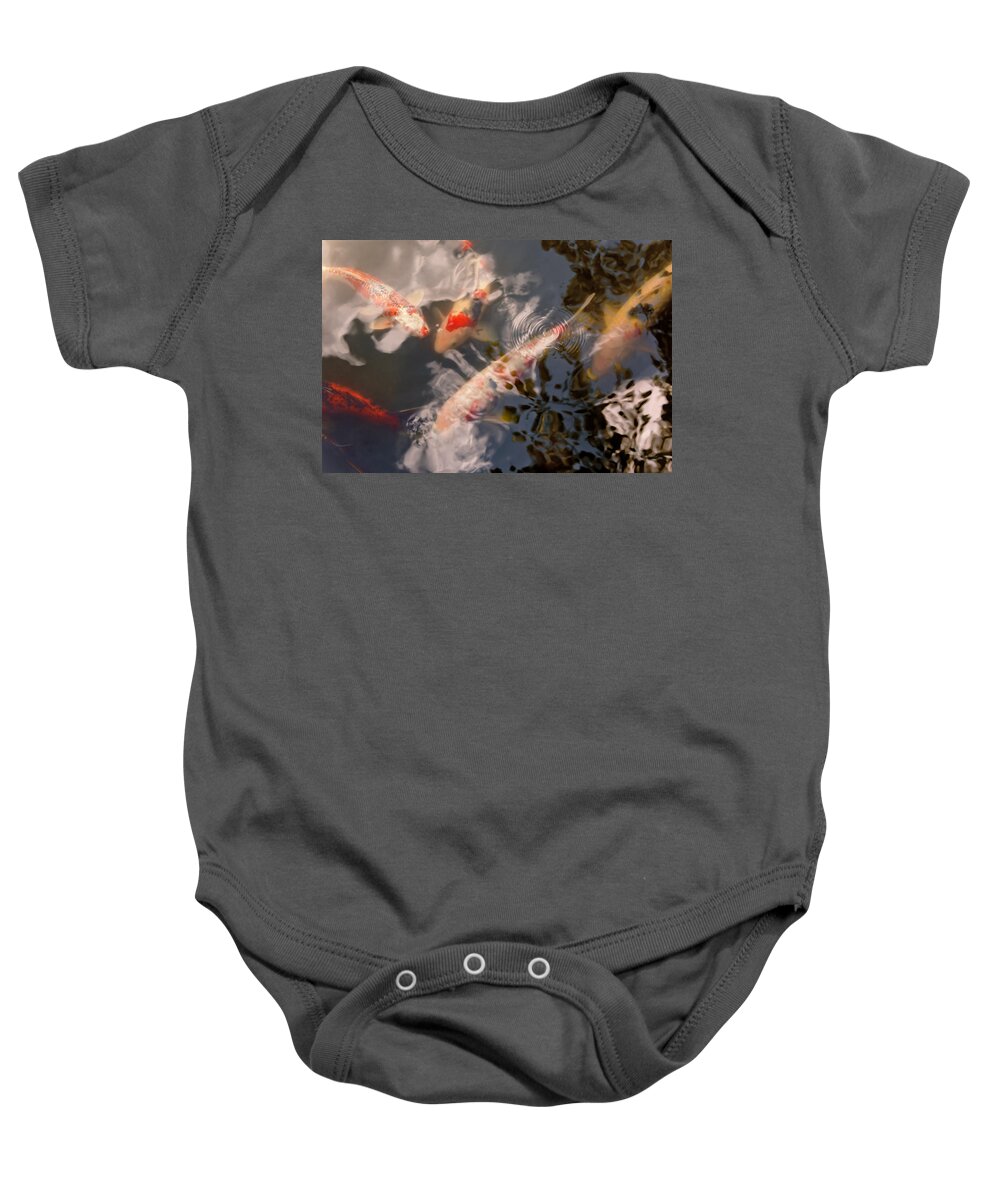 Fish Baby Onesie featuring the photograph Animal - Fish - Being koi by Mike Savad