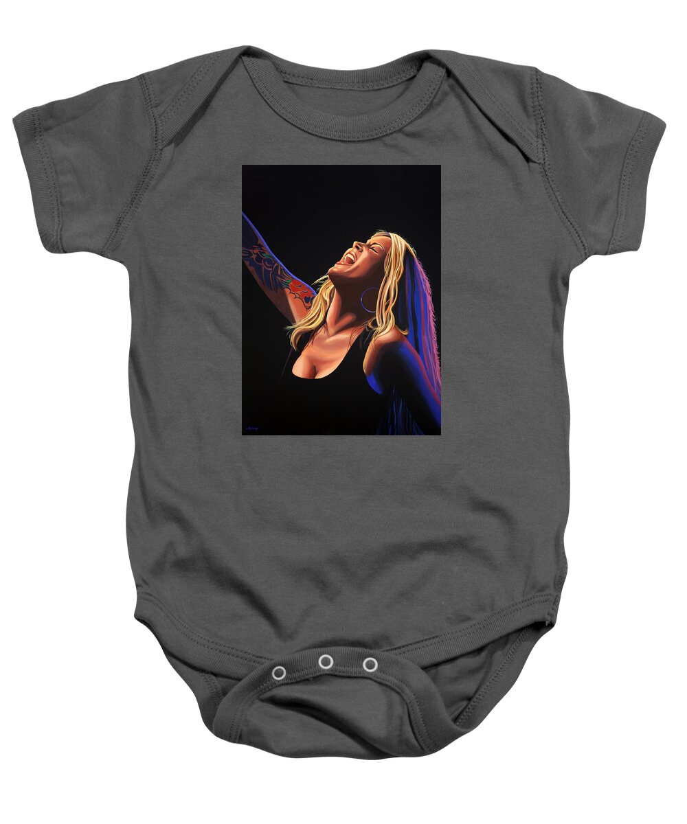 Anouk Baby Onesie featuring the painting Anouk 2 by Paul Meijering