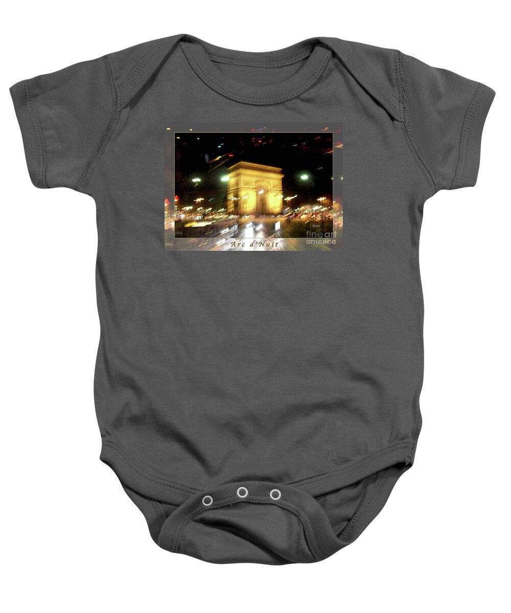 Paris Baby Onesie featuring the photograph Arc de Triomphe by Bus Tour Greeting Card Poster v2 by Felipe Adan Lerma