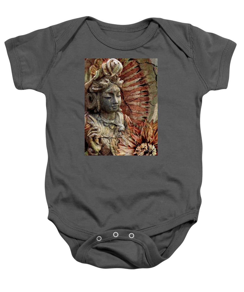 Buddhist Baby Onesie featuring the painting Art of Memory by Christopher Beikmann