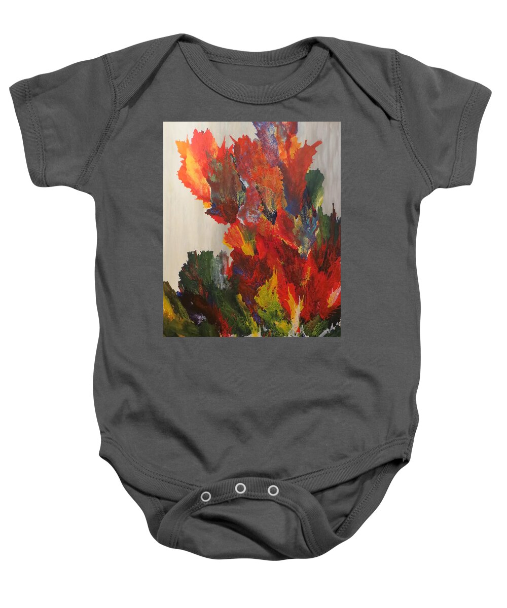 Large Abstract Baby Onesie featuring the painting Ascension  by Soraya Silvestri
