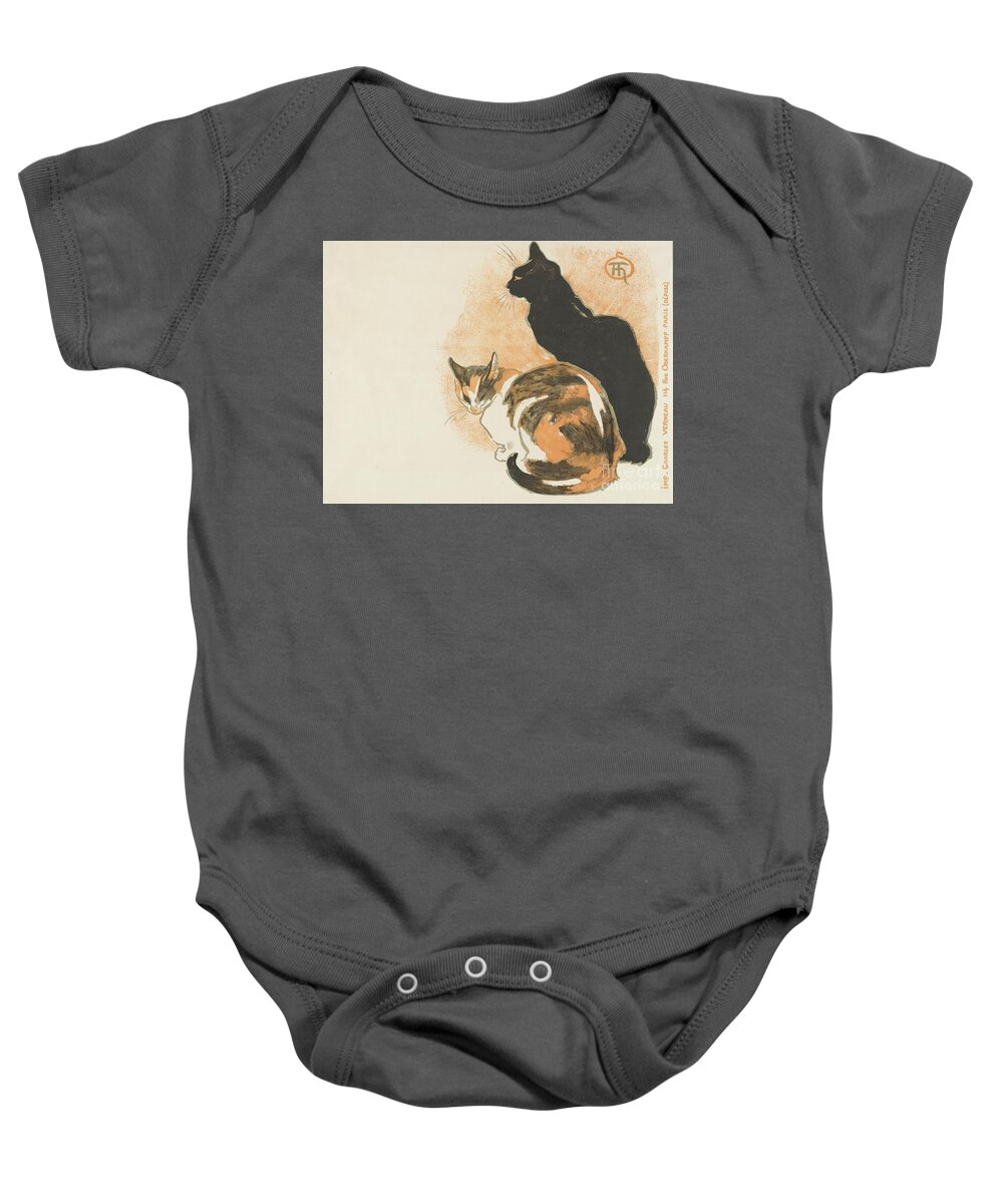 At La Bodiniere (a La Bodini�re) Theophile Alexandre Steinlen (1859 - 1923) Baby Onesie featuring the painting At La Bodiniere by Celestial Images
