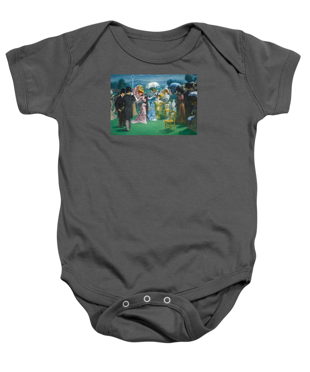 Louis Anquetin Baby Onesie featuring the painting At the Races by Louis Anquetin