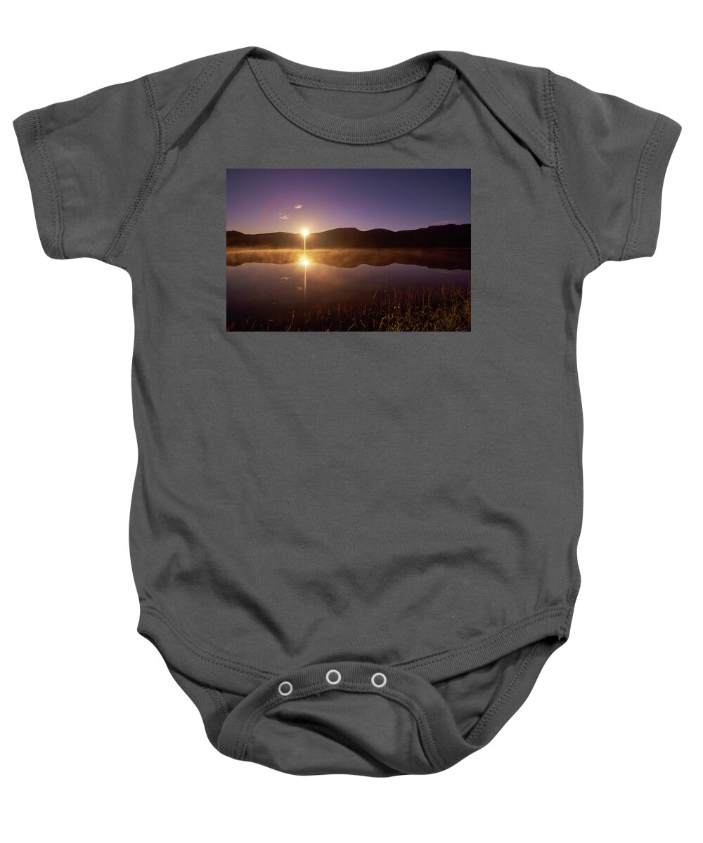 River Baby Onesie featuring the photograph At The Waters Edge2 by Loni Collins