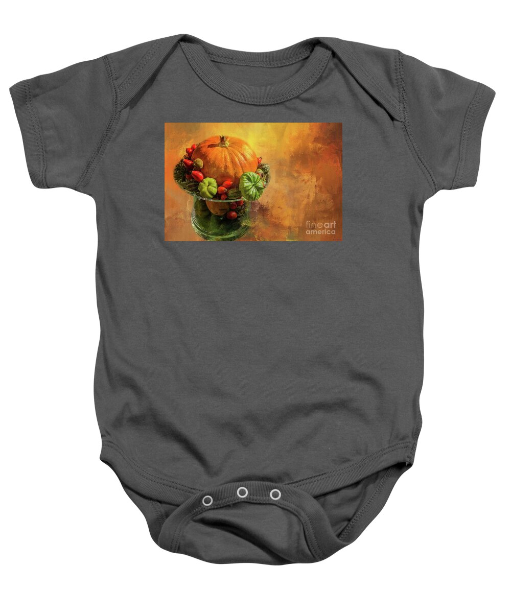 Autumn Baby Onesie featuring the photograph Autumn Blessings by Eva Lechner