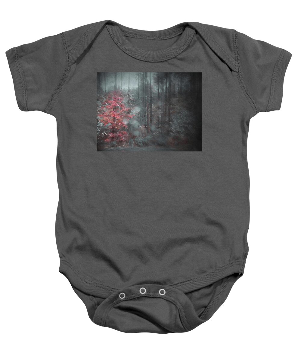 Autumn Baby Onesie featuring the photograph Autumn's Last Stand by Phyllis Meinke