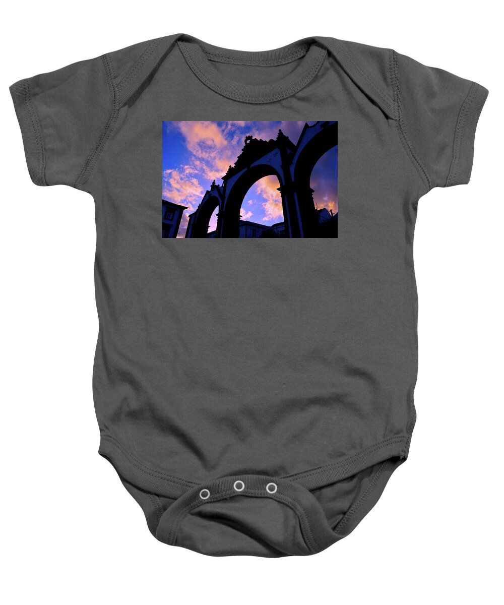 Mark J Dunn Baby Onesie featuring the photograph Azur Azores Sunset by Mark J Dunn