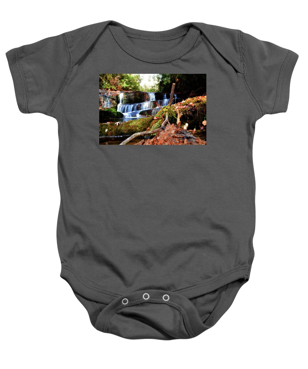 Waterfall Baby Onesie featuring the photograph Babbling Brook by Jason Bohannon