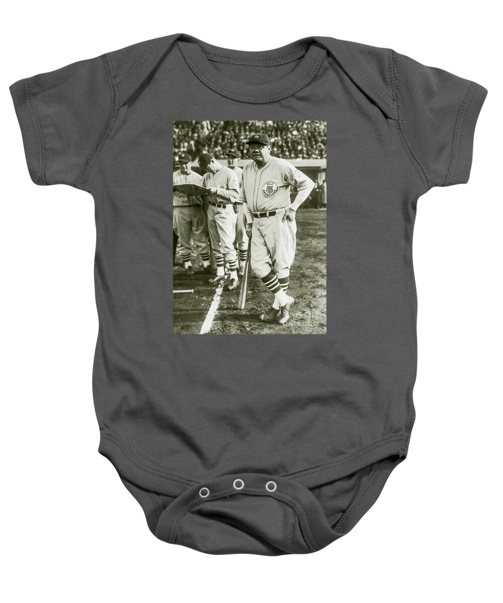 Babe Ruth Baby Onesie featuring the photograph Babe Ruth All Stars by Jon Neidert