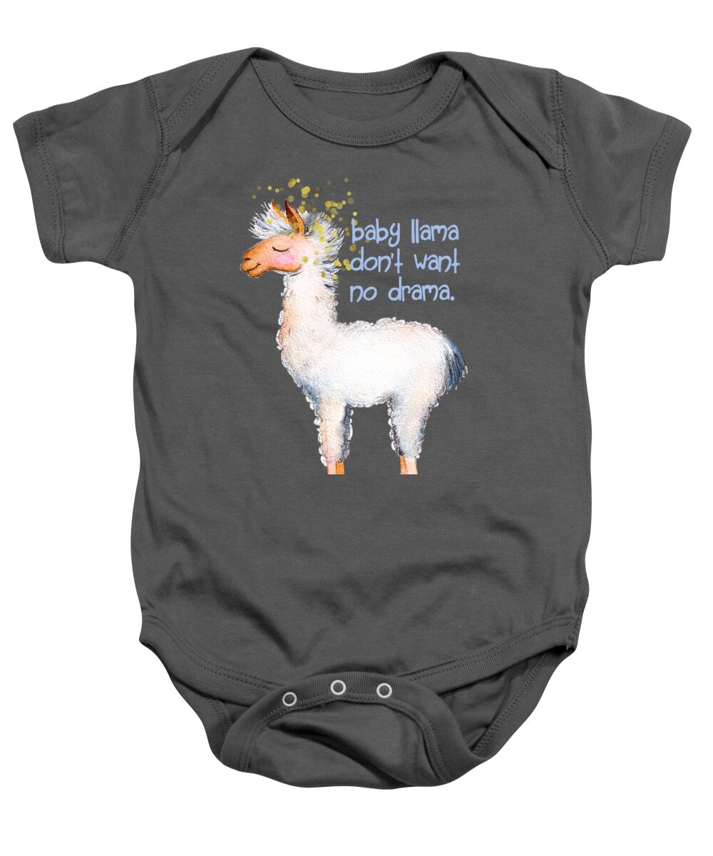 Baby llama don't want no drama Onesie by Tina Lavoie - Fine Art America