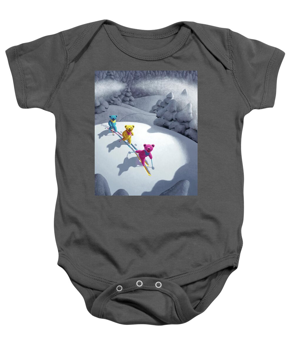 Bears Baby Onesie featuring the painting Back Country Bears by Chris Miles
