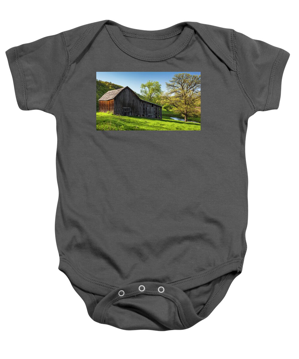 5dii Baby Onesie featuring the photograph Bad Axe Barn by Mark Mille