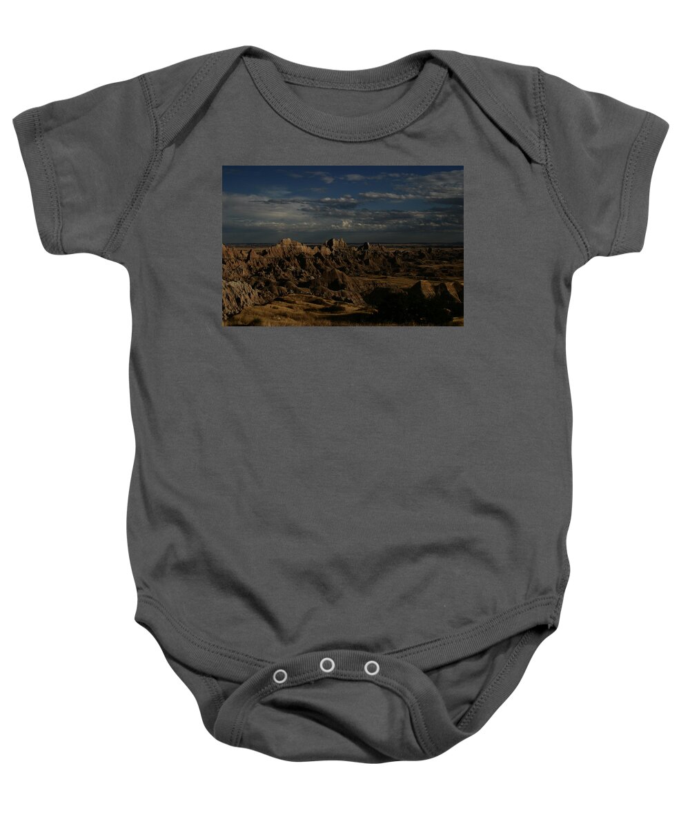Badlands Baby Onesie featuring the photograph Badlands National Park by Benjamin Dahl