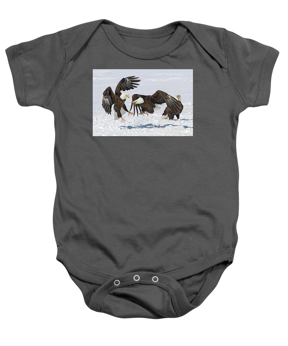 Eagle Baby Onesie featuring the photograph Bald Eagle's by Wesley Aston