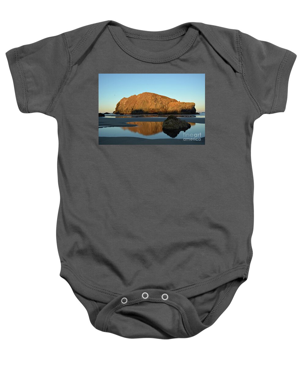 Bandon Baby Onesie featuring the photograph Bandon Beach Sunrise by Gale Cochran-Smith