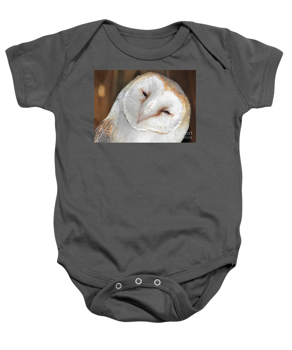 Owl Baby Onesie featuring the photograph Barn Owl by Lydia Holly