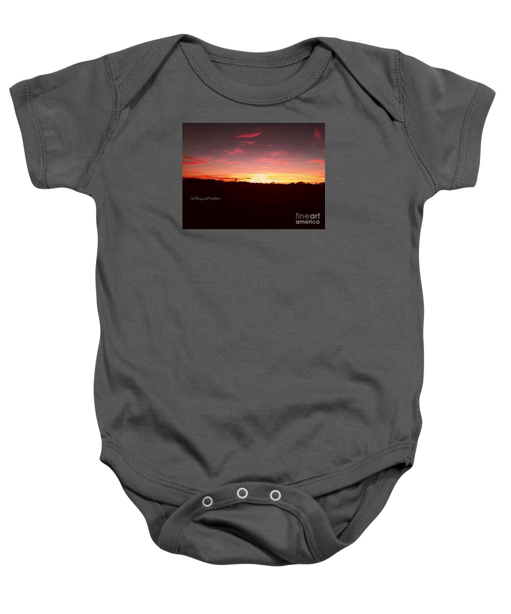 Photography Baby Onesie featuring the photograph Beach At Sunset by MaryLee Parker