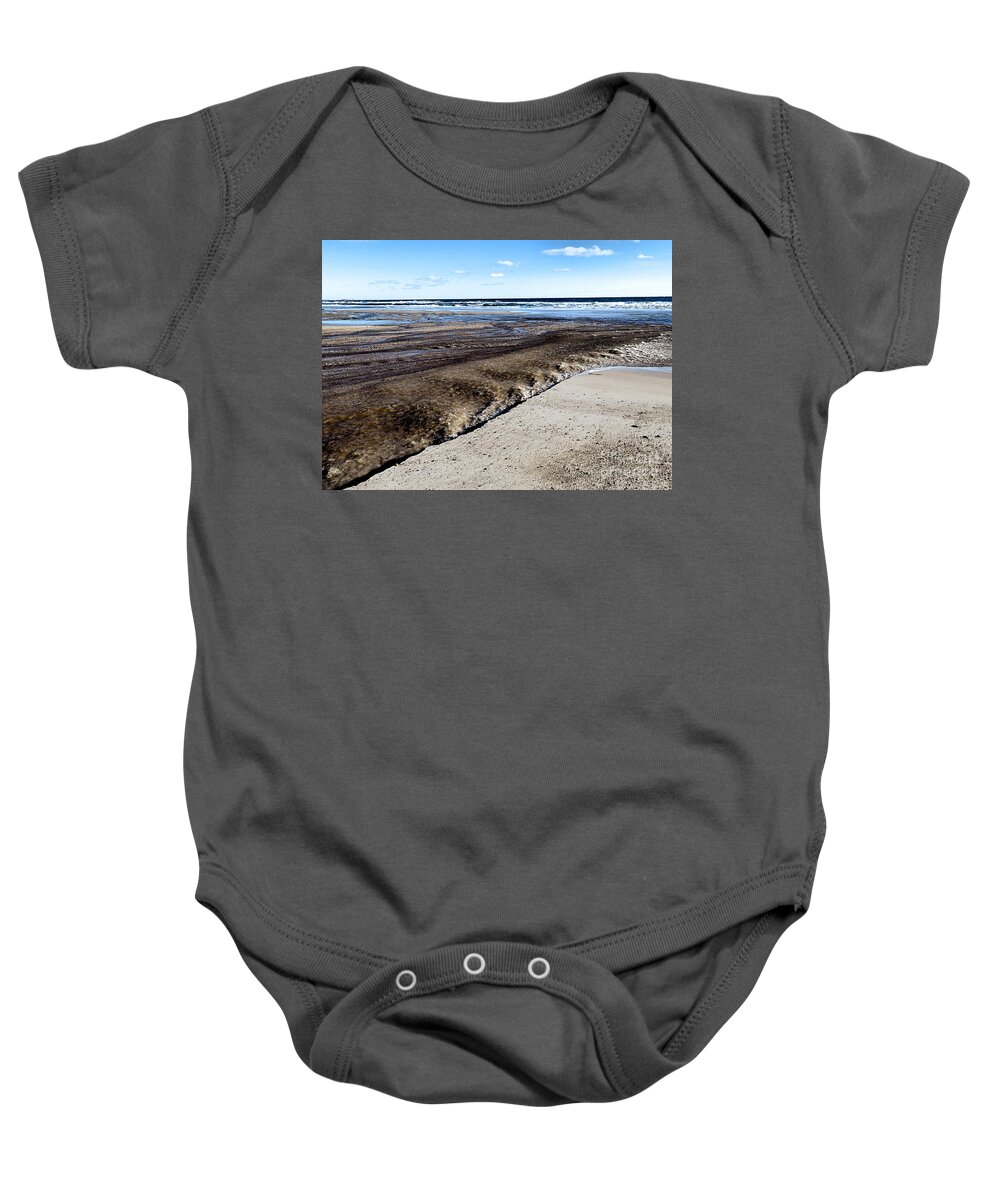 Beaches Baby Onesie featuring the photograph Beach Textures by Janice Drew