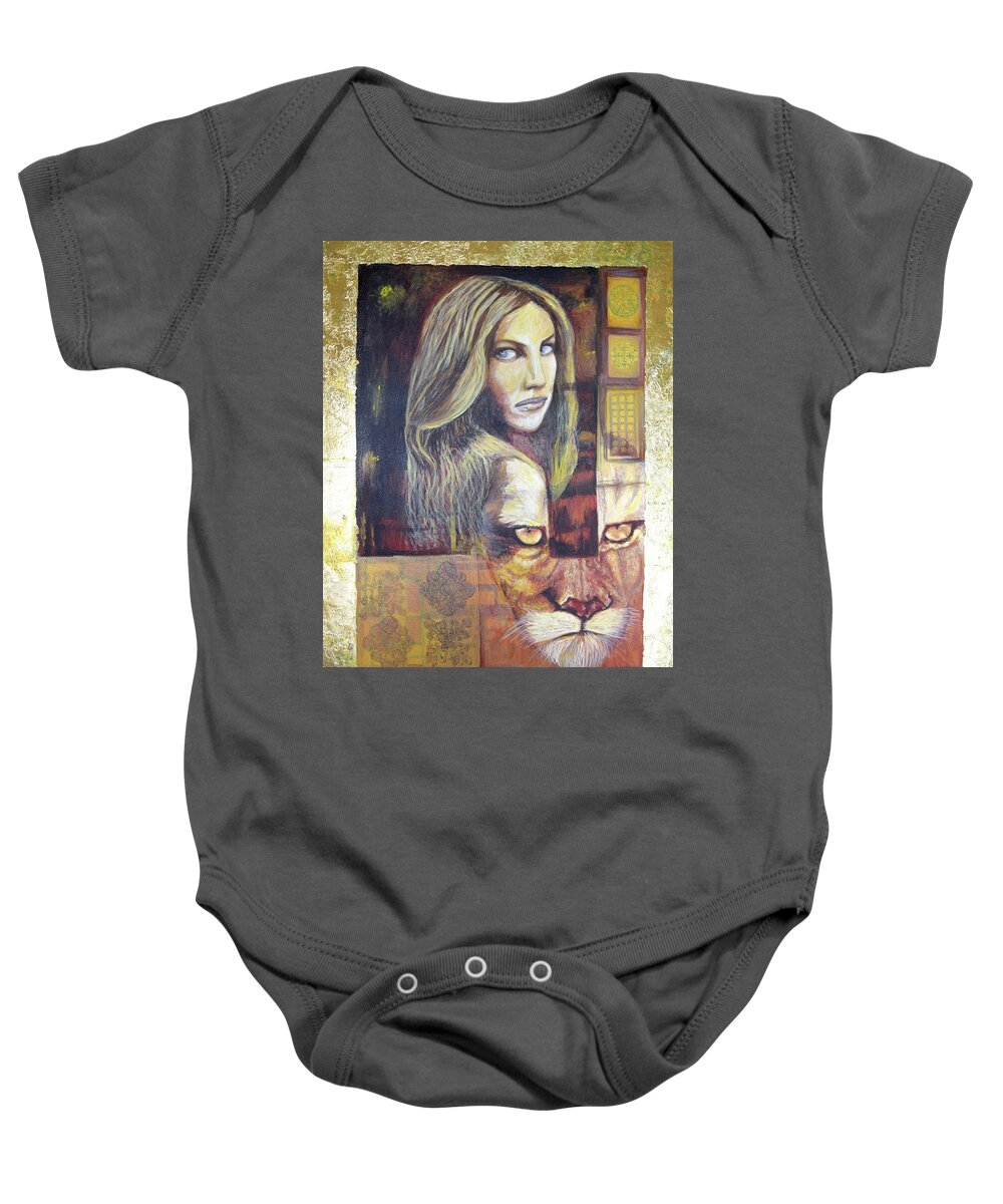 Woman Baby Onesie featuring the painting Beauty by Toni Willey