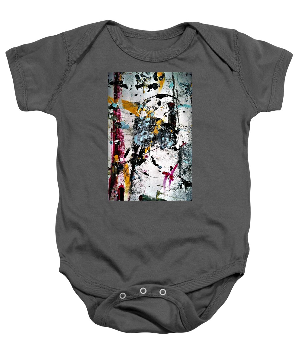 Bee Baby Onesie featuring the painting bee by Jacqueline McReynolds