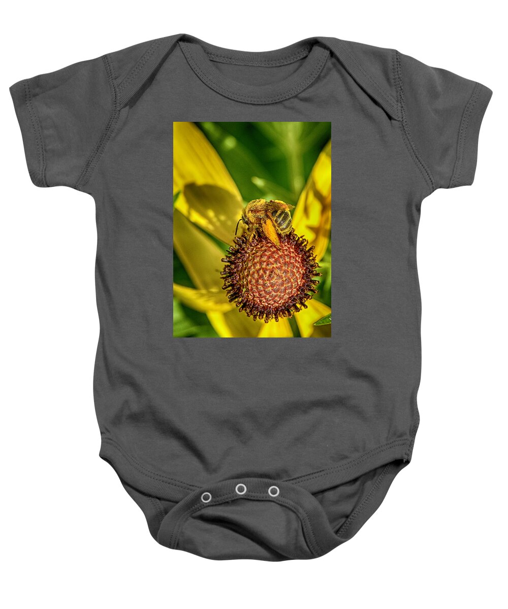Colors Baby Onesie featuring the photograph Bee Shadow.... by Paul Vitko