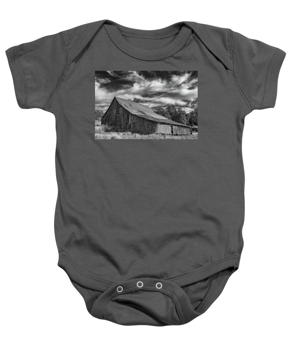 B&w Baby Onesie featuring the photograph Before the Storm by Robin Mayoff