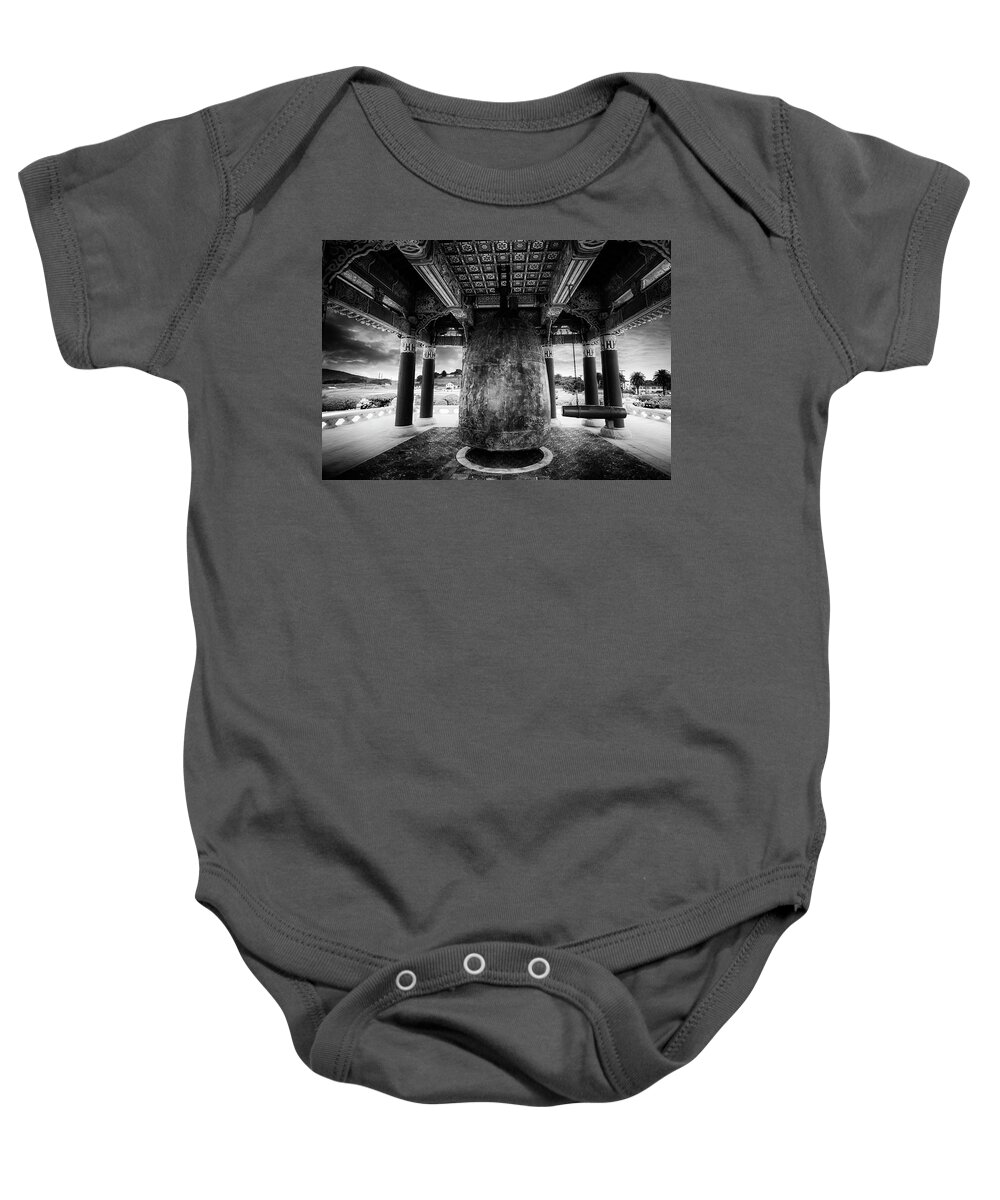 Bell Baby Onesie featuring the photograph Bell of Friendship B W by Joseph Hollingsworth