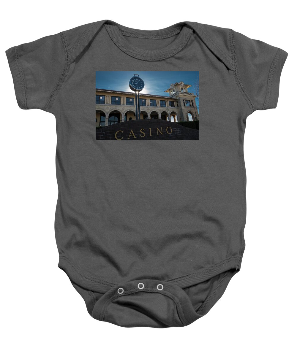 Casino Baby Onesie featuring the photograph Belle Isle Casino by Steven Dunn