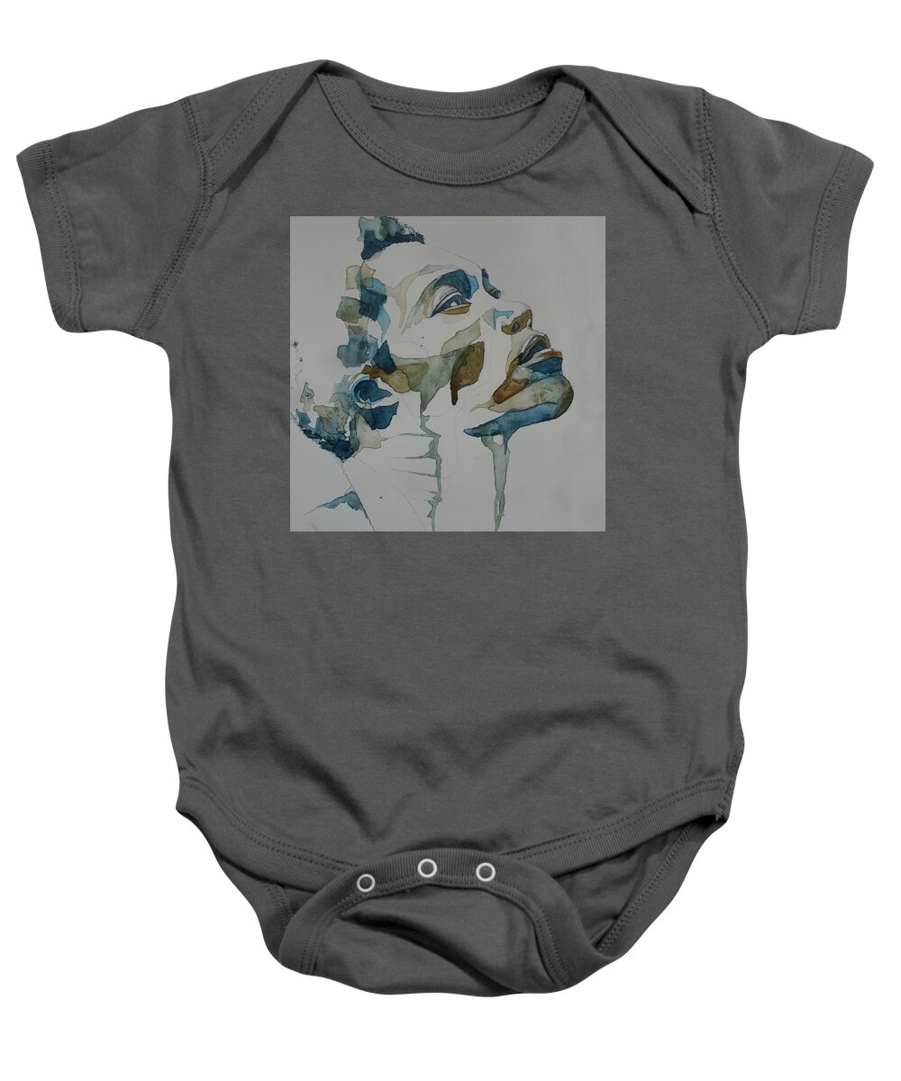 English Baby Onesie featuring the painting Benjamin Clementine by Paul Lovering