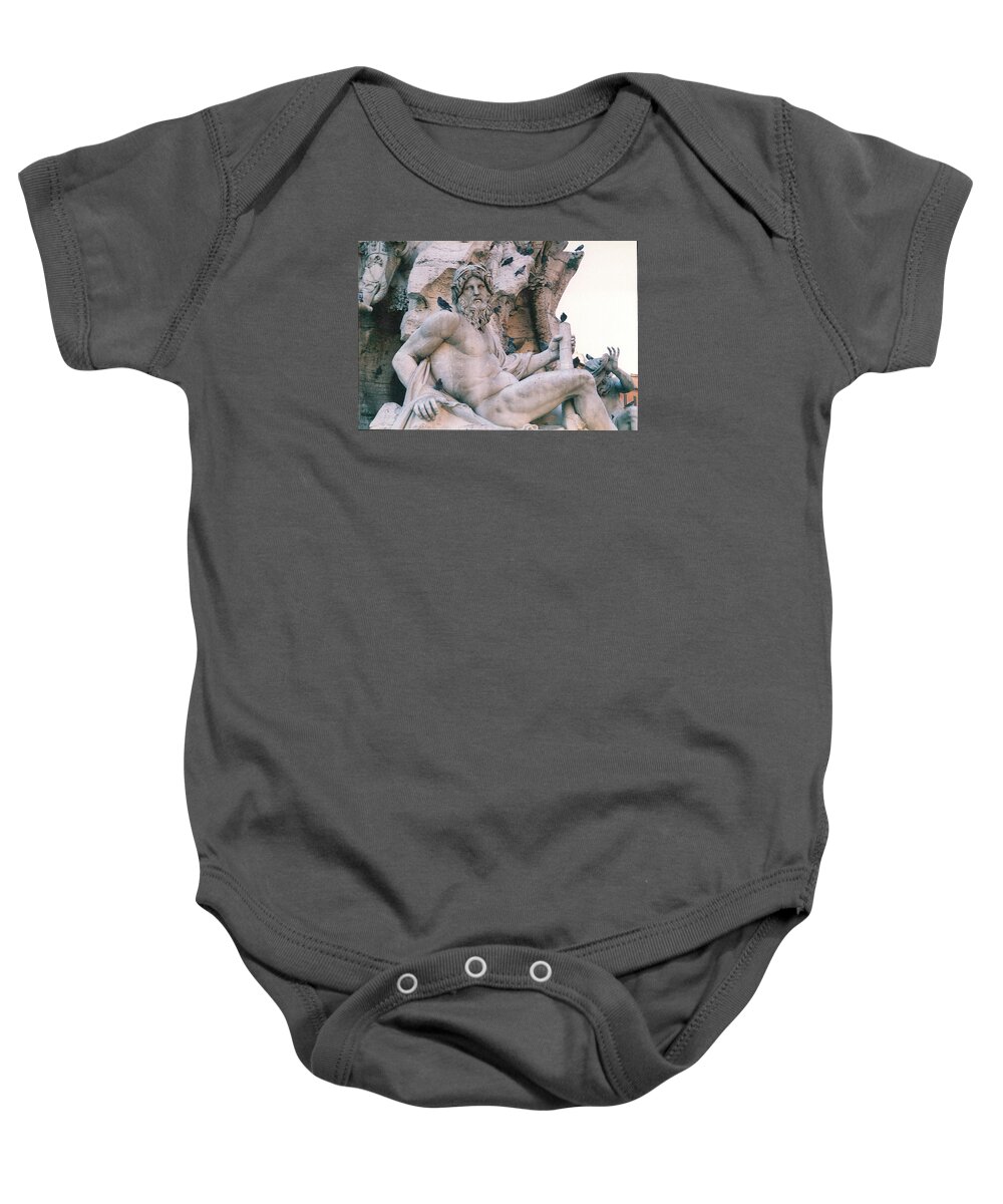 Italy Baby Onesie featuring the photograph Bernini Fountain 2 Photograph by Kimberly Walker