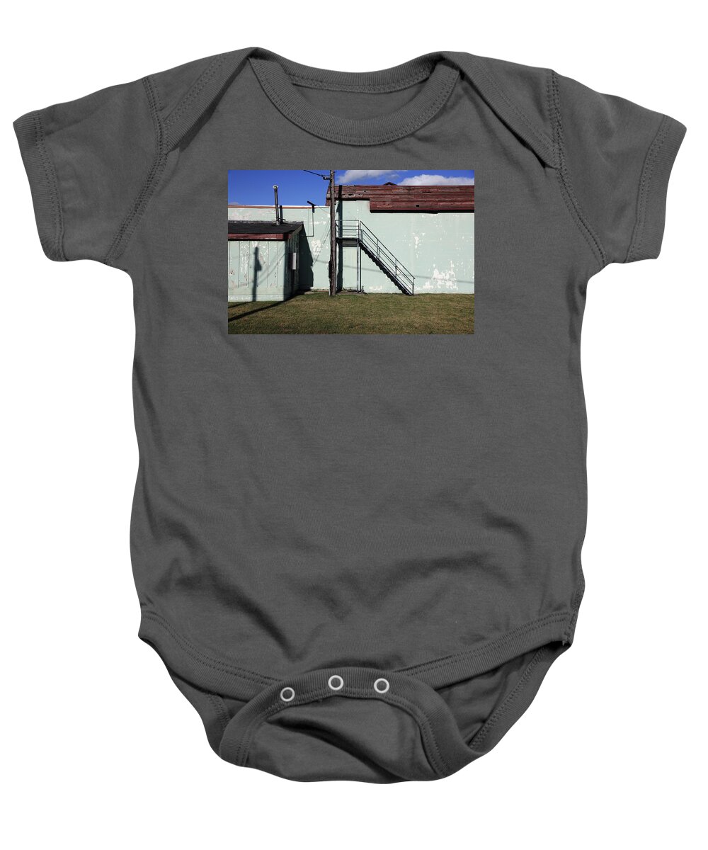 Suburban Baby Onesie featuring the photograph big in the 80s III by Kreddible Trout