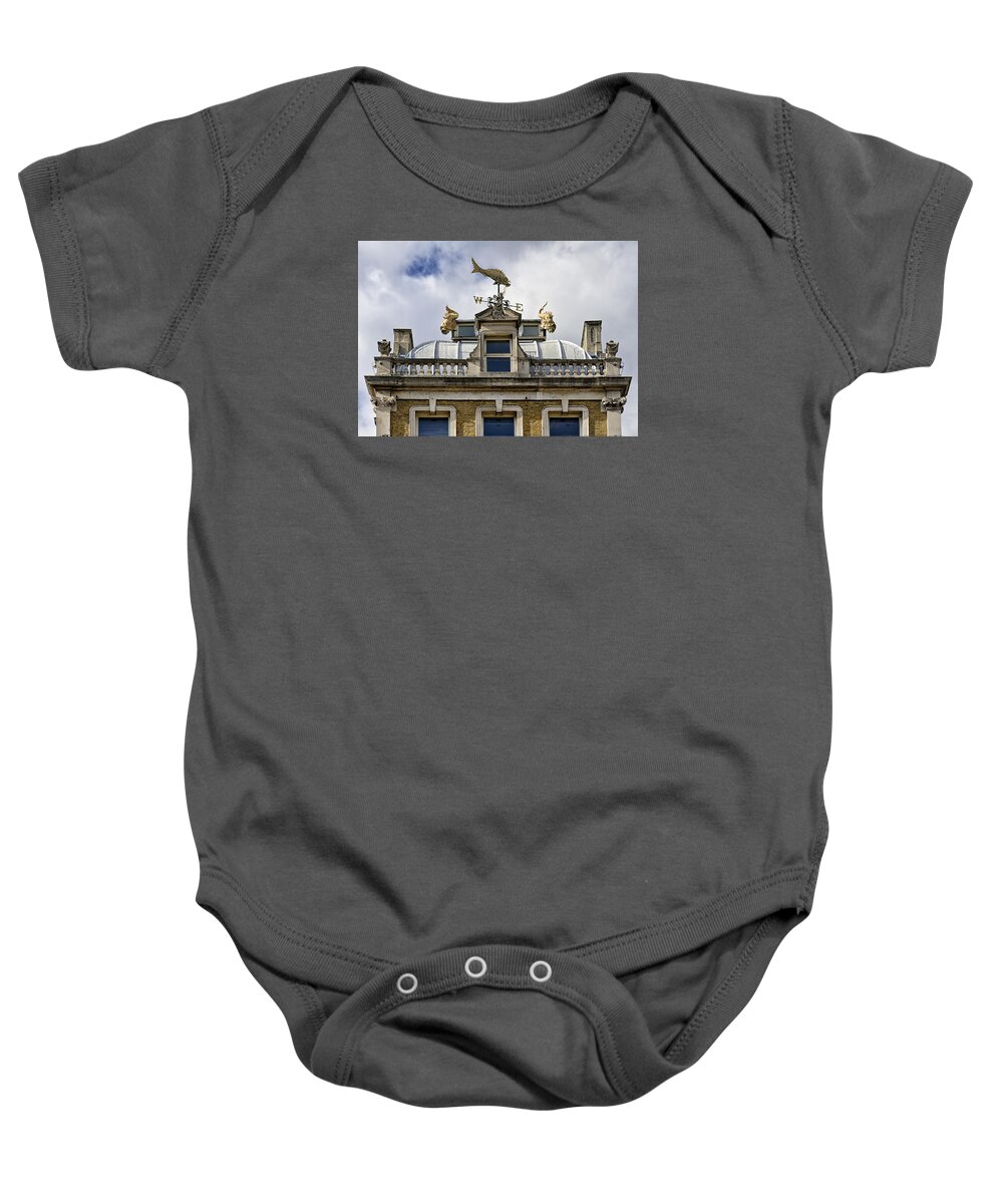 London Baby Onesie featuring the photograph Billingsgate Fish Market London by Shirley Mitchell