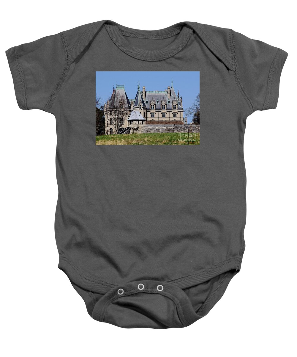 Biltmore Baby Onesie featuring the photograph Biltmore House - side view by Allen Nice-Webb