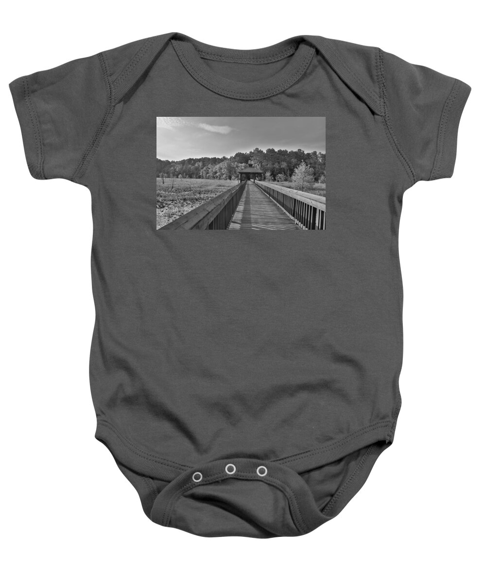 Black And White Baby Onesie featuring the photograph Black and White 89 by Jimmy McDonald