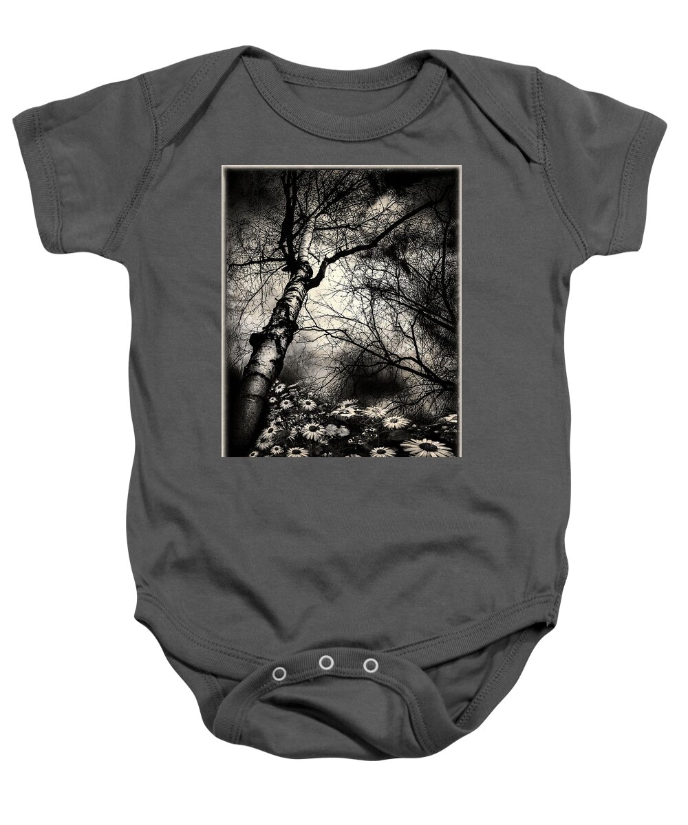 Bark Baby Onesie featuring the digital art Blooms and Branches by Cindy Collier Harris