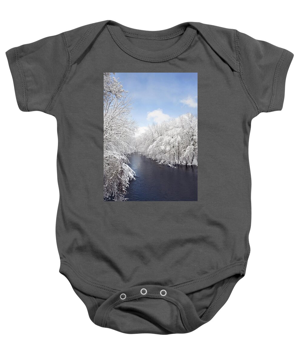 Dexter Baby Onesie featuring the photograph Blue Ribbon River 2 by Jill Love