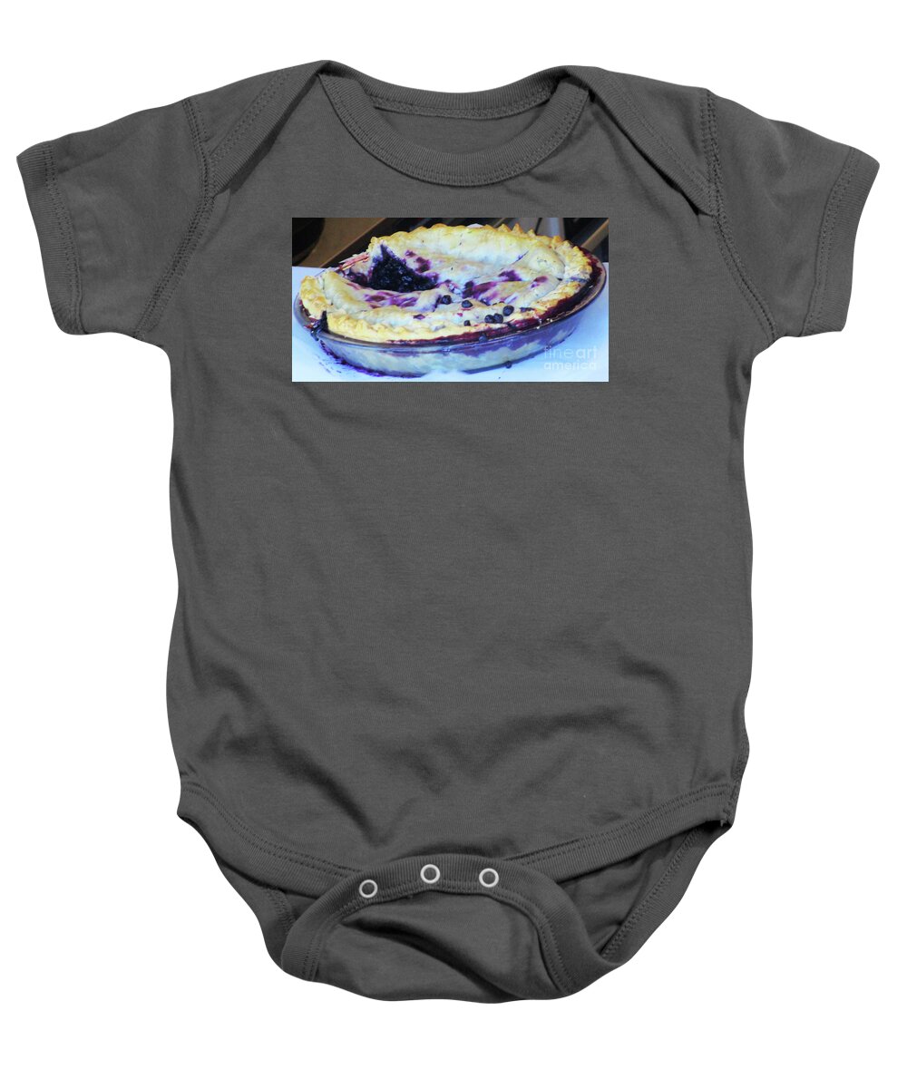 Blueberry Pie Baby Onesie featuring the photograph Blueberry Pie by Randall Weidner