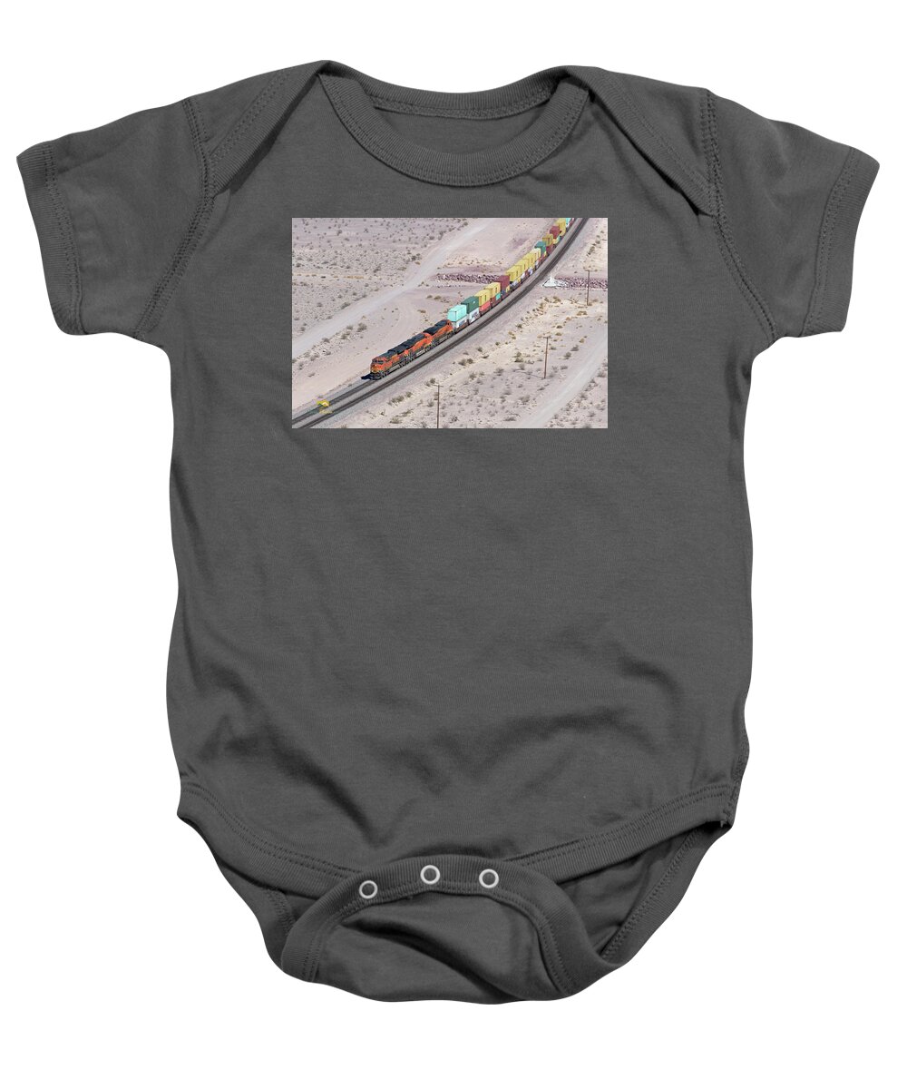 Aerial Shots Baby Onesie featuring the photograph Bnsf3901 2 by Jim Thompson