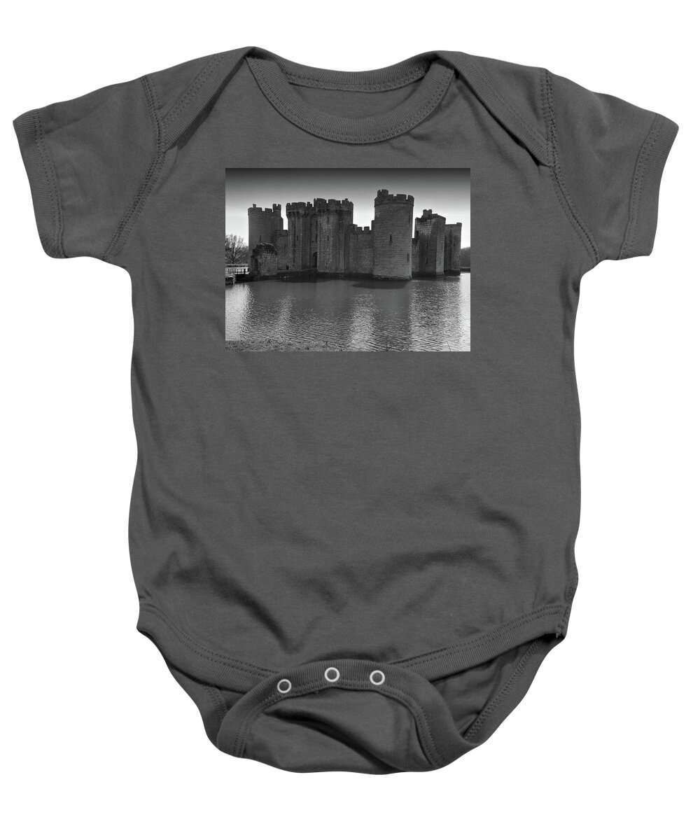 Castles Baby Onesie featuring the photograph Bodiam Castle by Richard Denyer