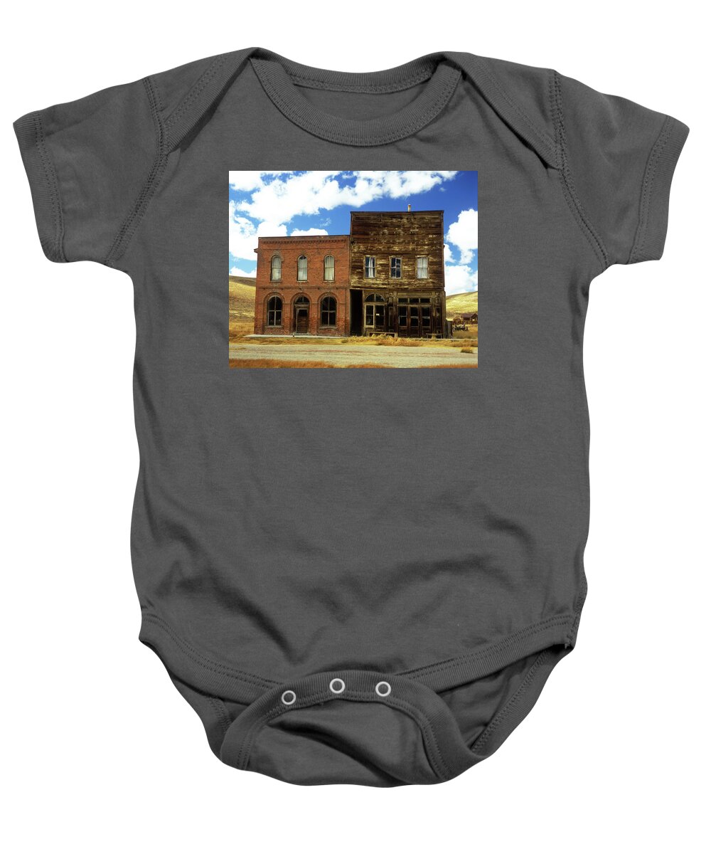 Bodie Baby Onesie featuring the photograph Bodie IOOF by Jim And Emily Bush