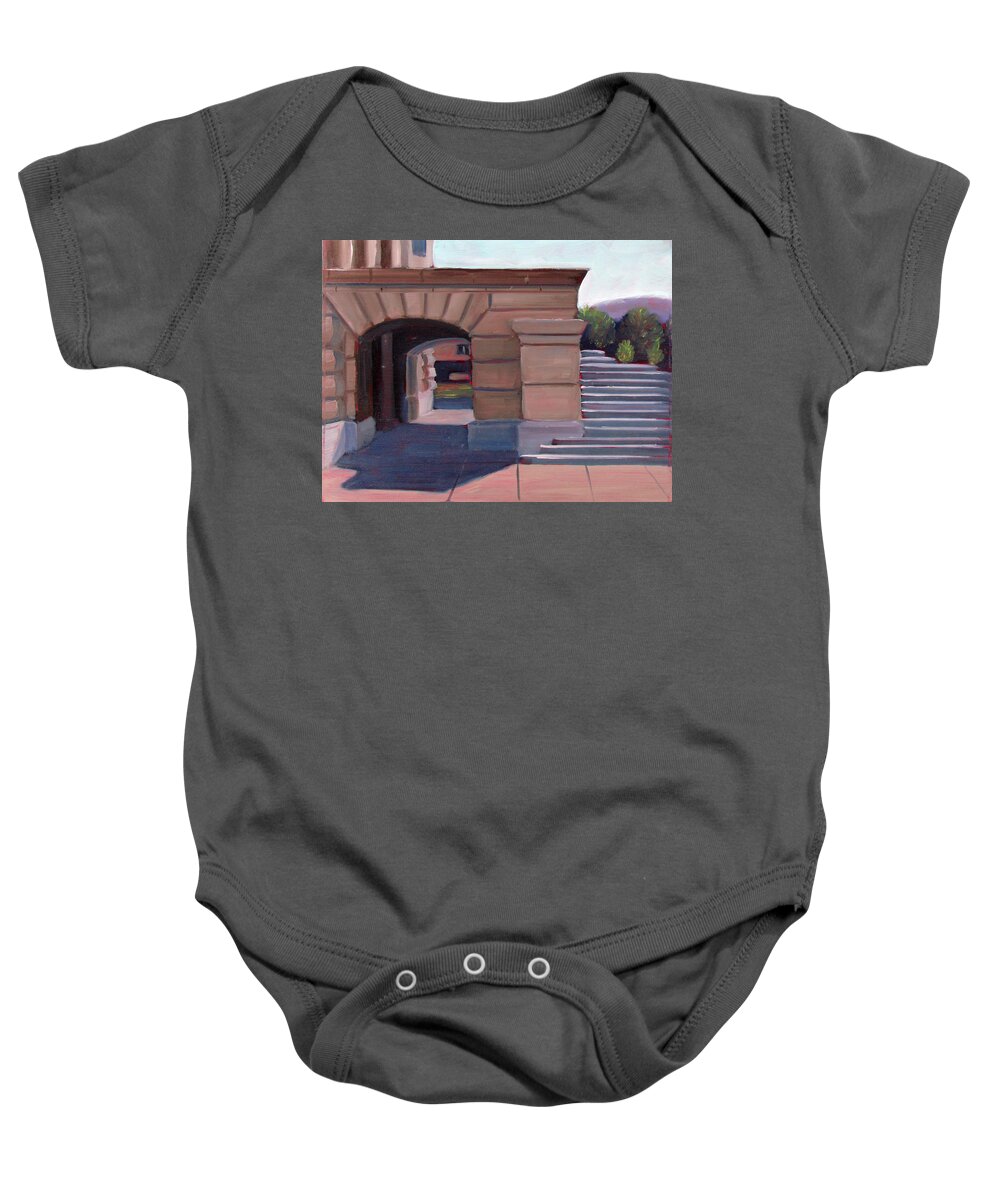 Boise Baby Onesie featuring the painting Boise Capitol Building 04 by Kevin Hughes